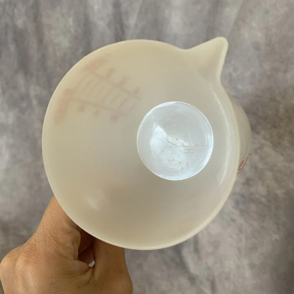 Tupperware Vintage Dry Wet Double Measuring Cup 8 oz 1 Cup 2 Sided Hour Glass